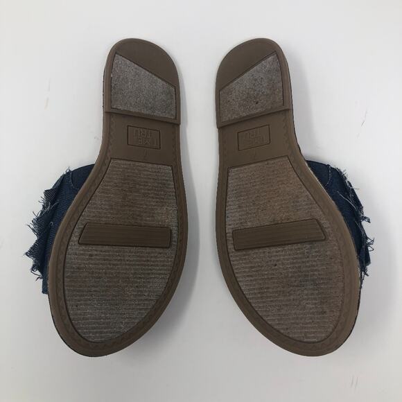 Time and Tru Ruffle Denim Slip-On Sandals Women's Size 7 Summer Beach Vacation - Picture 8 of 8